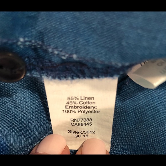 Madewell embroidered smock top, size 6 - Picture 3 of 6